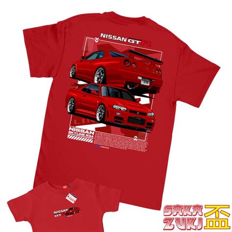 Jual SAKAZUKI Kaos Baju Anak Mobil NISSAN SKYLINE GTR R34 GODZILLA