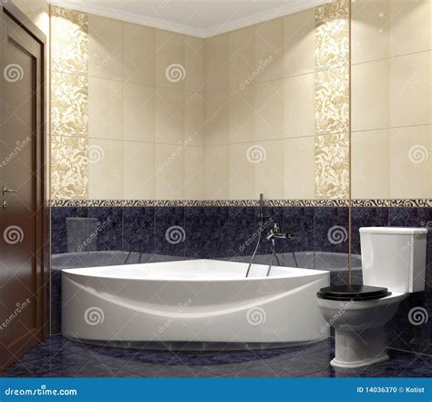 Modern Interior Of Bathroom Stock Illustration Illustration Of