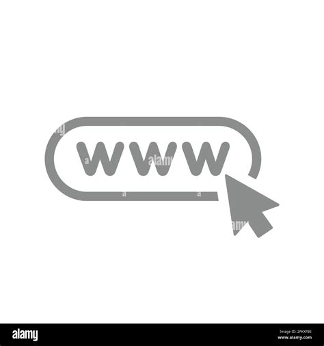 Address Bar And Mouse Arrow Vector Icon Cursor And Web Page Click