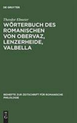 Beihefte Zur Zeitschrift Für Romanische Philologie Ser Wörterbuch des