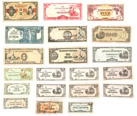 Lot Detail Wwii Japanese Paper Currency Lot Of 20