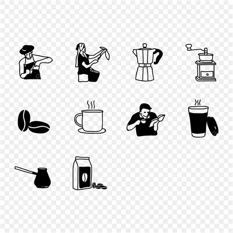 Coffee Doodle Icon Set Coffee Doodle Icons Png And Vector With