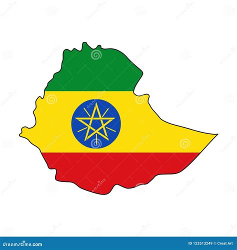 Ethiopiamap Of Ethiopia Vector Illustration Stock Vector