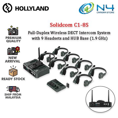 Hollyland Solidcom C1 8s Full Duplex Wireless Dect Intercom System With