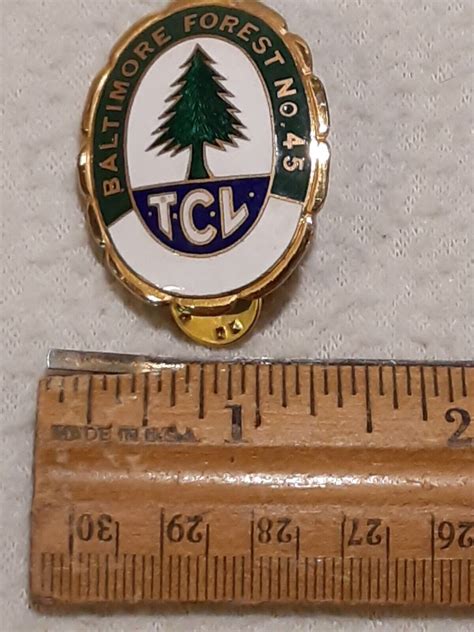 VINTAGE TALL CEDARS OF LEBANON MASONIC HAT CAP BADGE BALTIMORE FOREST