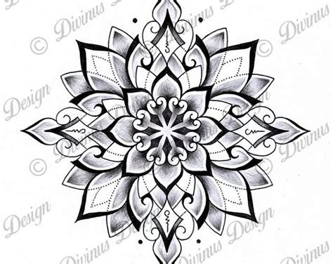 Lotus With Sun and Moon Tattoo Design and Stencil Instant Digital Download Tattoo Permit - Etsy ...