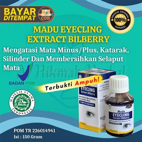 Jual Madu Eyecling Extract Bilberry Obat Mata Katarak Minus Plus