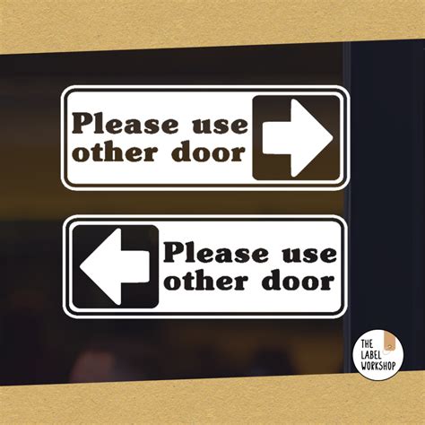 door sign door decal sticker door signage glass