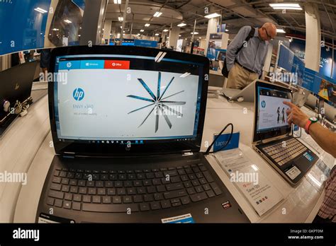 Hp Brand Laptops In A Best Buy Store In New York On Monday August 22