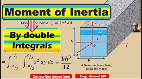 Moment Of Inertia By Double Integral Youtube