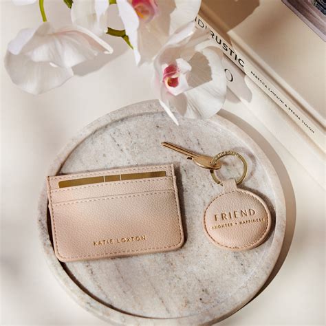 Keychain And Card Holder Set Friend Nude Pink Katie Loxton Us