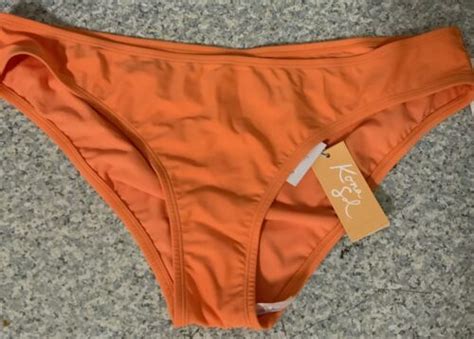 Kona Sol Womens Orange Medium Coverage Hipster Bikini Swim Bottom XL