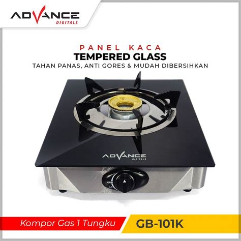 Jual Kompor Gas Kaca 1 Tungku ADVANCE GB 101 K Tempered Glass Kompor