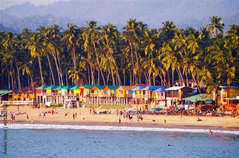 Fotografia Do Stock Palolem Beach South Goa India One Of The Best