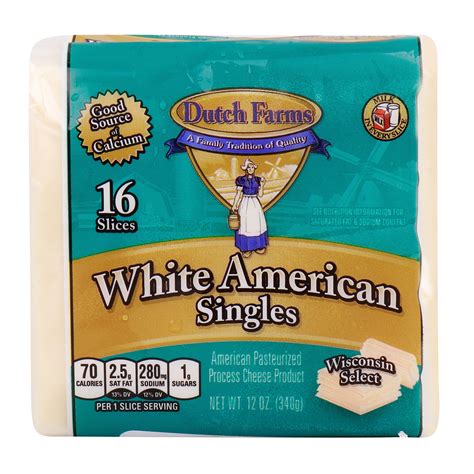 Dutch Farms White American Singles Cheese Slices 340 G Online At Best Price Sliced Cheese