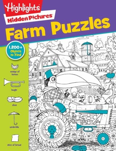 Highlights Hidden Pictures Farm Puzzles Activity Book by Highlights, 1 ...