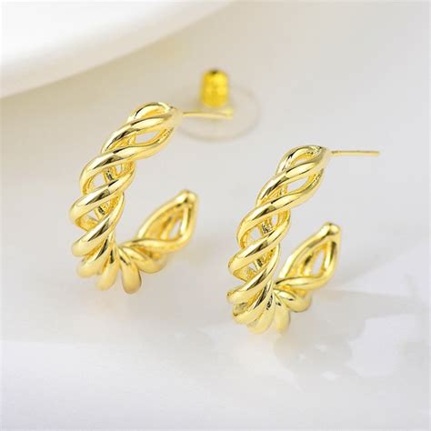 Designer Gold Plated Big Big Stud Earrings With Easy Return