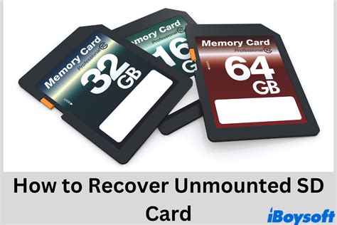 How To Recover Deleted Lost Data From Unmounted Sd Card