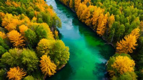 Forest Stream In Autumn Creek Flowing In Woods Relaxing River Sounds