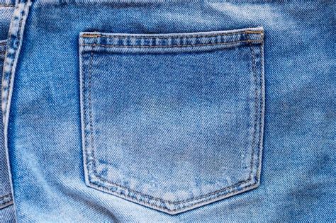 Premium Photo Blue Denim Jeans Back Pocket Close Up