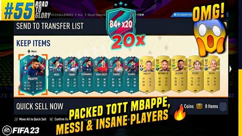 OMG PACKED TOTT MBAPPE MESSI OPENING 20x INSANE 84 X20 SWAPS