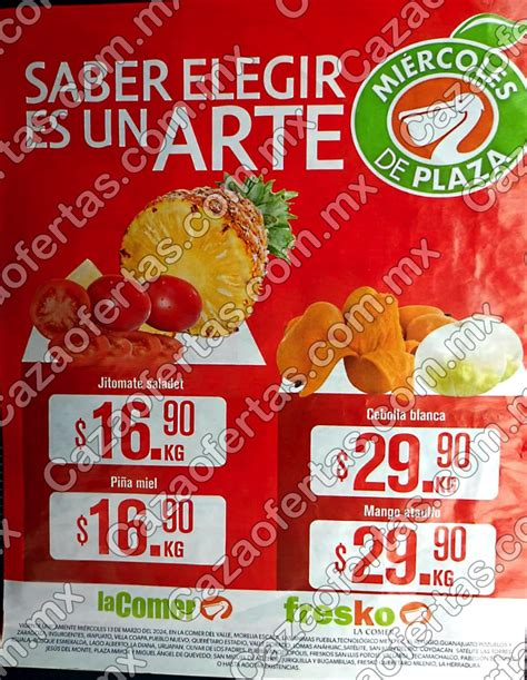 Folleto Miércoles de Plaza 13 de marzo 2024 en la Comer y Fresko