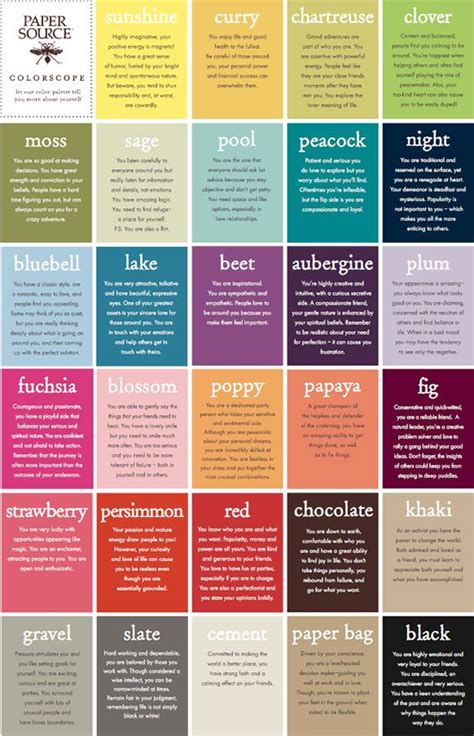 Colourscope Color Meanings Color Personality Color Psychology