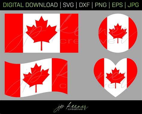 Canada Flag SVG Bundle Canada Flag Cut File Bundle Canada Flag DXF ...