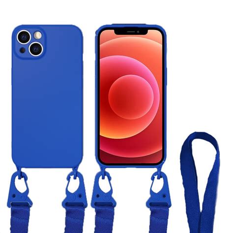 Cord TPU Silicone Case Θήκη Σιλικόνης με Λουράκι Blue iPhone 13