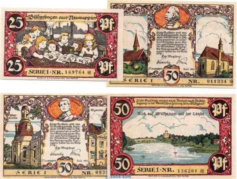 Scheine Kpl X Notgeld Der Stadt Neuruppin Serie Set Mit