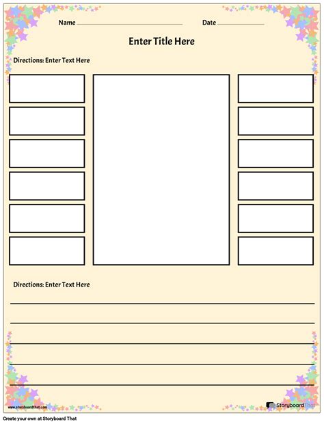 Merking Av Arbeidsark Portrettfarge Storyboard