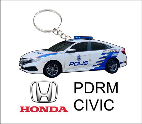 Honda Civic Pdrm Polis Police Keychain Lazada