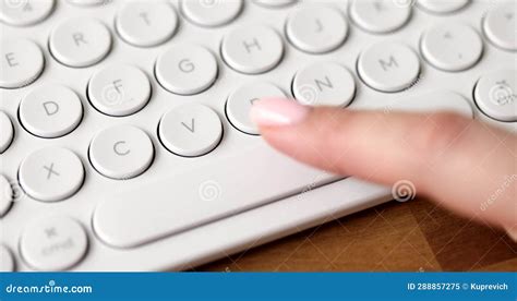 Typing On Computer Keyboard Keys And Space Bar Stock Video Video Of