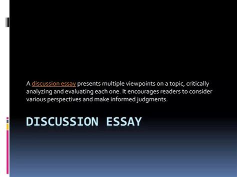 Ppt Discussion Essay Ppt Powerpoint Presentation Free Download