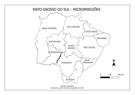 MAPAS MICRORREGIÕES DE MATO GROSSO DO SUL