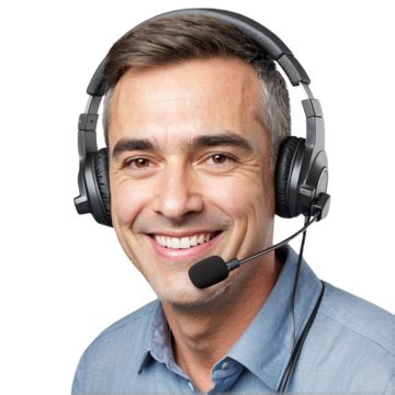 Um Homem Usando Fone De Ouvido Um Sorriso No Rosto PNG Um Homem