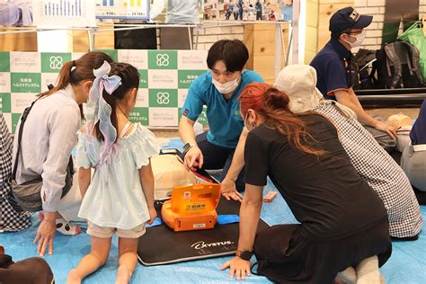 救急の日に地下鉄山科駅にて救命講習を開催洛和会ヘルスケアシステムのWebマガジン らくわプラス