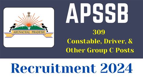 Apssb Recruitment 2024 Notification For 309 Constable Driver And