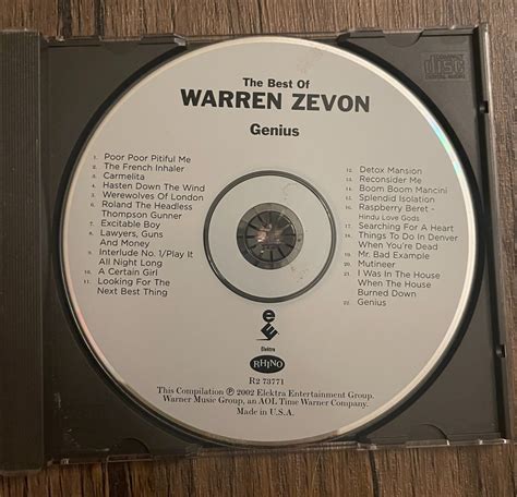 Genius The Best Of Warren Zevon By Warren Zevon Cd 2002 Cds