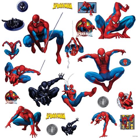 NEW Spider-Man Room Appliques Wall Decals Peel Stickers | eBay