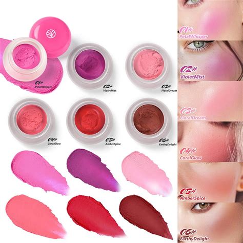 Mtvxesu Blush Powder Color Blush Mud Nude Natural Fine Color Rendering Lasting Matte Velvet