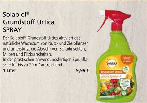 Solabiol Grundstoff Urtica Spray Angebot Bei Kiebitzmarkt Prospekte De