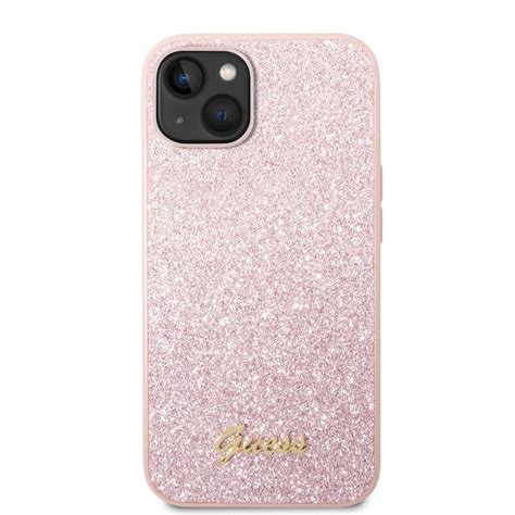 Husa Cover Guess Glitter Pc Tpu Flakes Metal Logo Pentru Iphone Pro