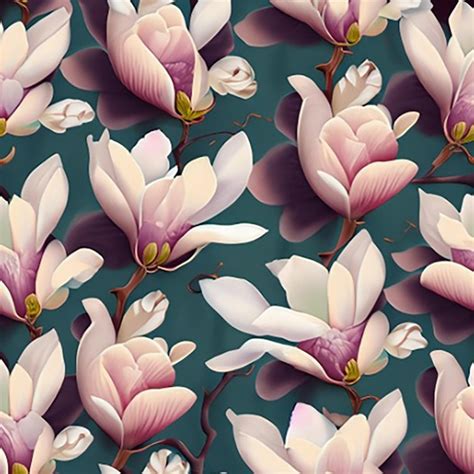 Seamless Pattern Background Featuring A Delicate Pattern Of Blooming