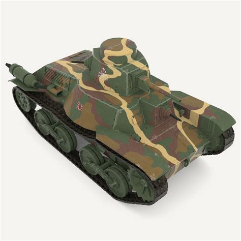 Tank Type 95 Ha-Go 3D asset | CGTrader