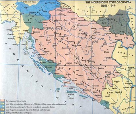 Croatia map 1941 – 1945 – Croatia, the War, and the Future