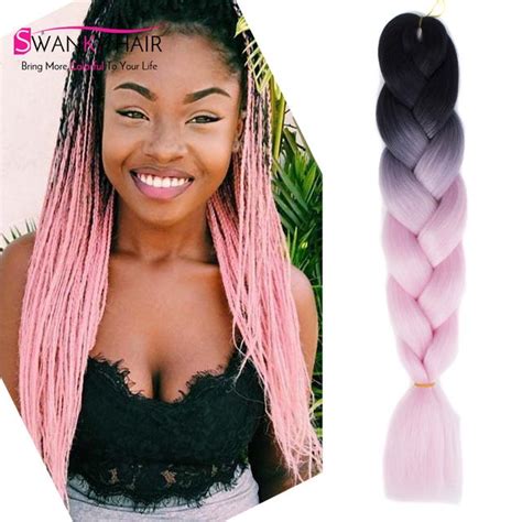 24 100g Kanekalon Braiding Hair Expression Ombre Braiding Hair Synthetic Crochet Box Braids