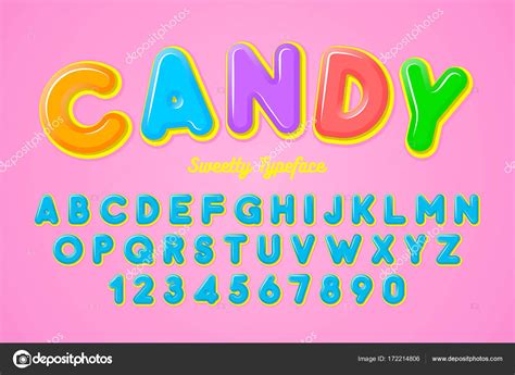 Vector Artistic Rounded Font Design Alphabet Typeface Stock Vector By