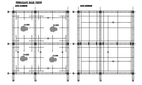 Solid Slab Reinforcement Details In Autocad 2d Drawing Cad File Dwg