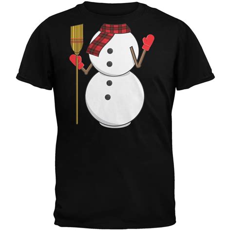 Snowman Body Costume Black Youth T Shirt Youth Large